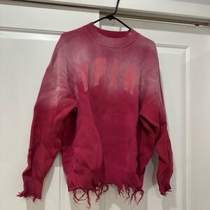 Big pink sweater